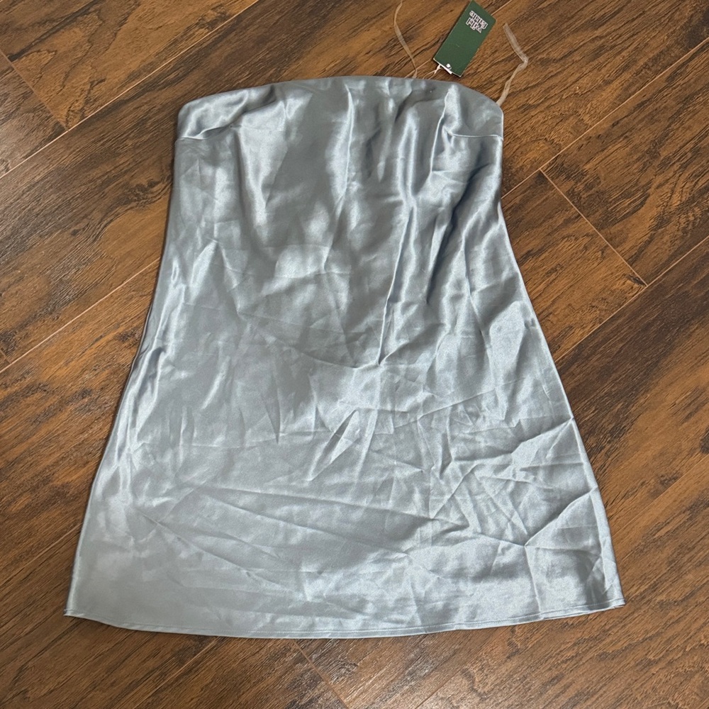 Backless satin mini dress